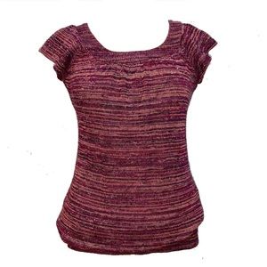 🔥 metallic flecks ruffle sleeve sweater